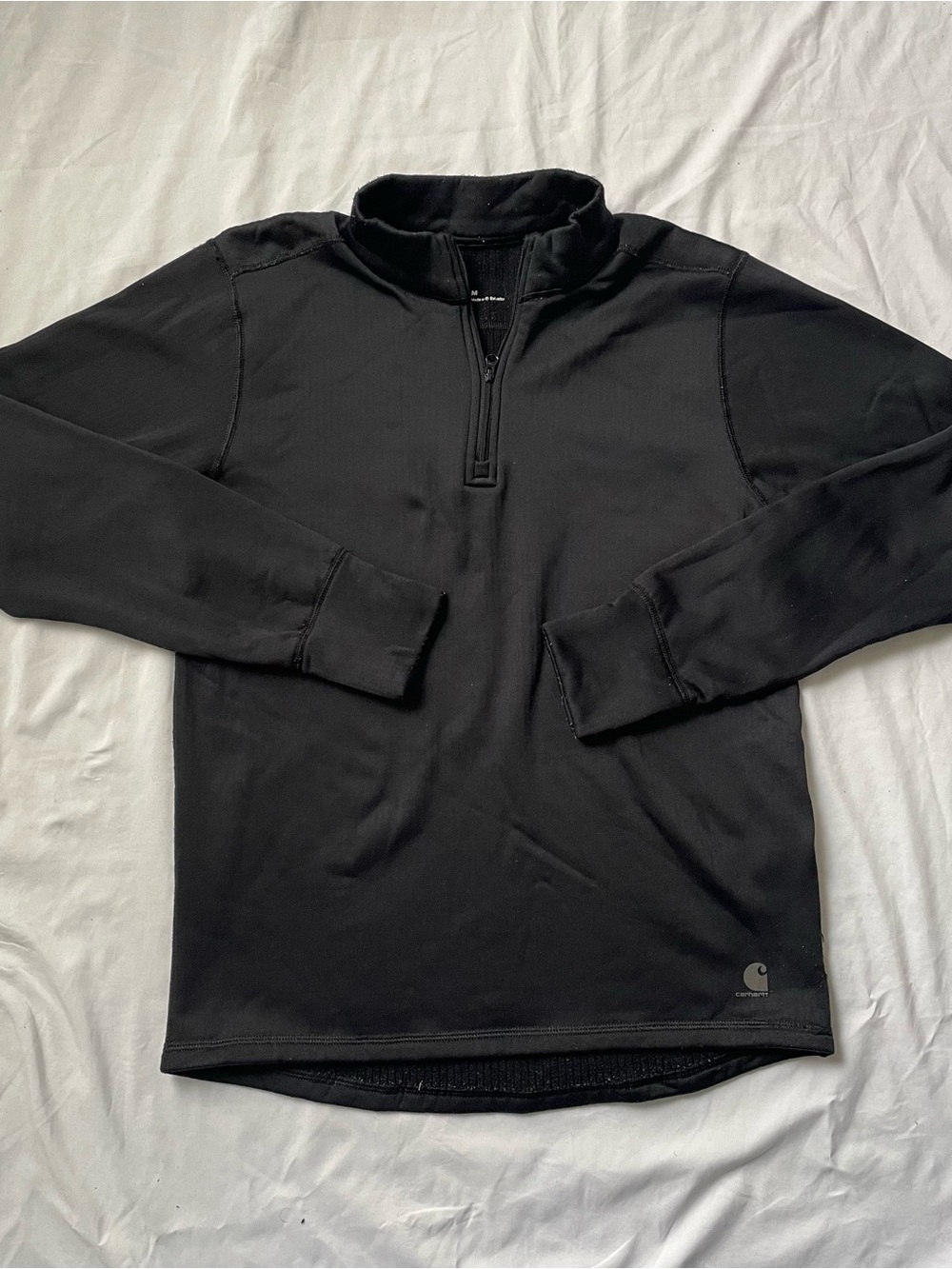Carhartt Men’s Black Half-Zip Mock Neck Sweater size M